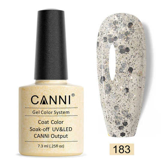 Canni Gel Nail Varnish (Glitter Colours)