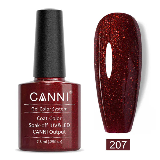 Canni Gel Nail Varnish (Glitter Colours)