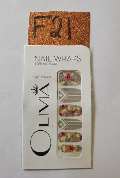 Nail Wraps (flower Designs)