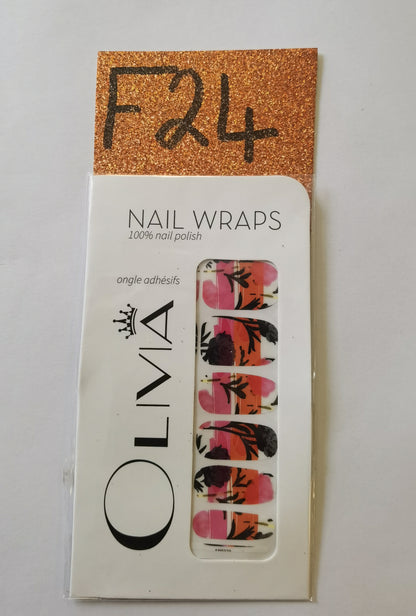 Nail Wraps (flower Designs)